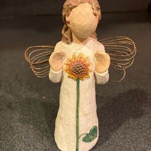 Willow Tree Angel Figurine with Cream and Tan Accents